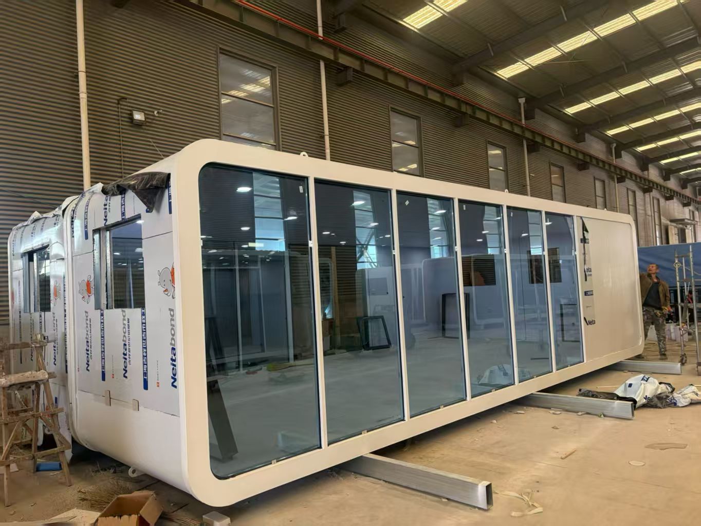Premium Apple Cabin Modular Prefab Units in Full Production, Ready for Global Shipment